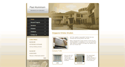 Desktop Screenshot of paulaluminium.com.sg